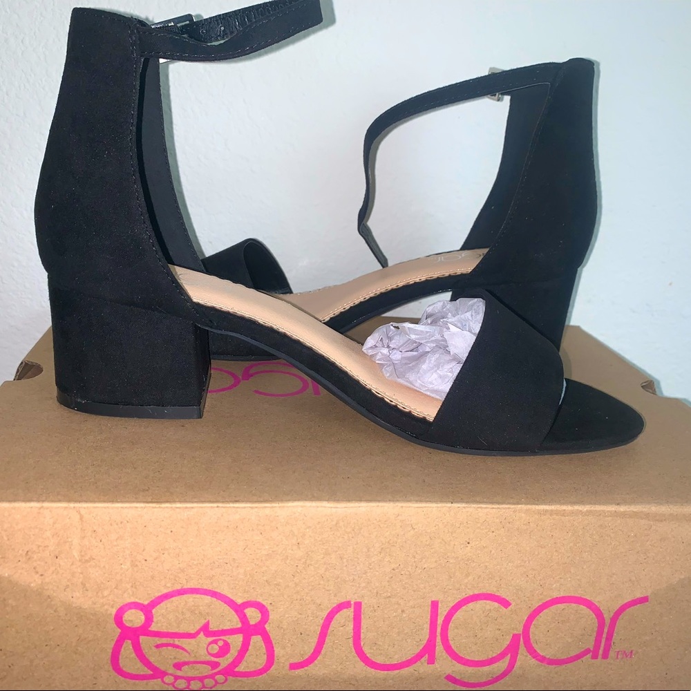 SUGAR- Black Mini Heel